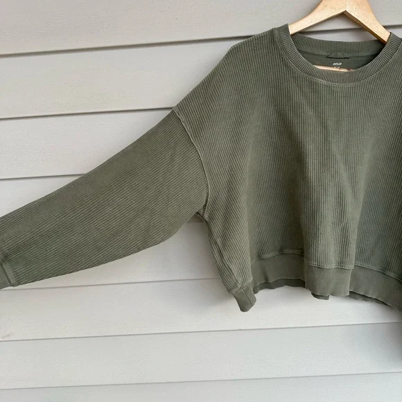 Aerie Olive Green Sweatshirt - Picture 5 of 6